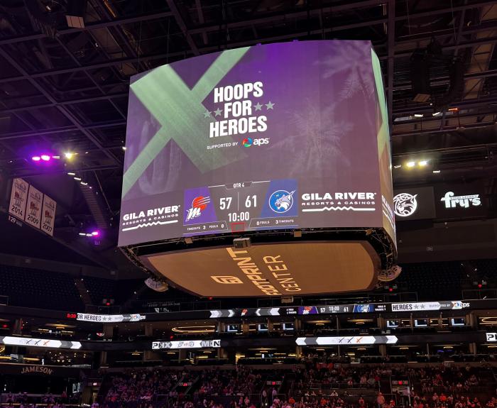 Arizona Department of Veterans' Services hosted women Veterans at Hoops For Heroes Phoenix Mercury game on July 1st